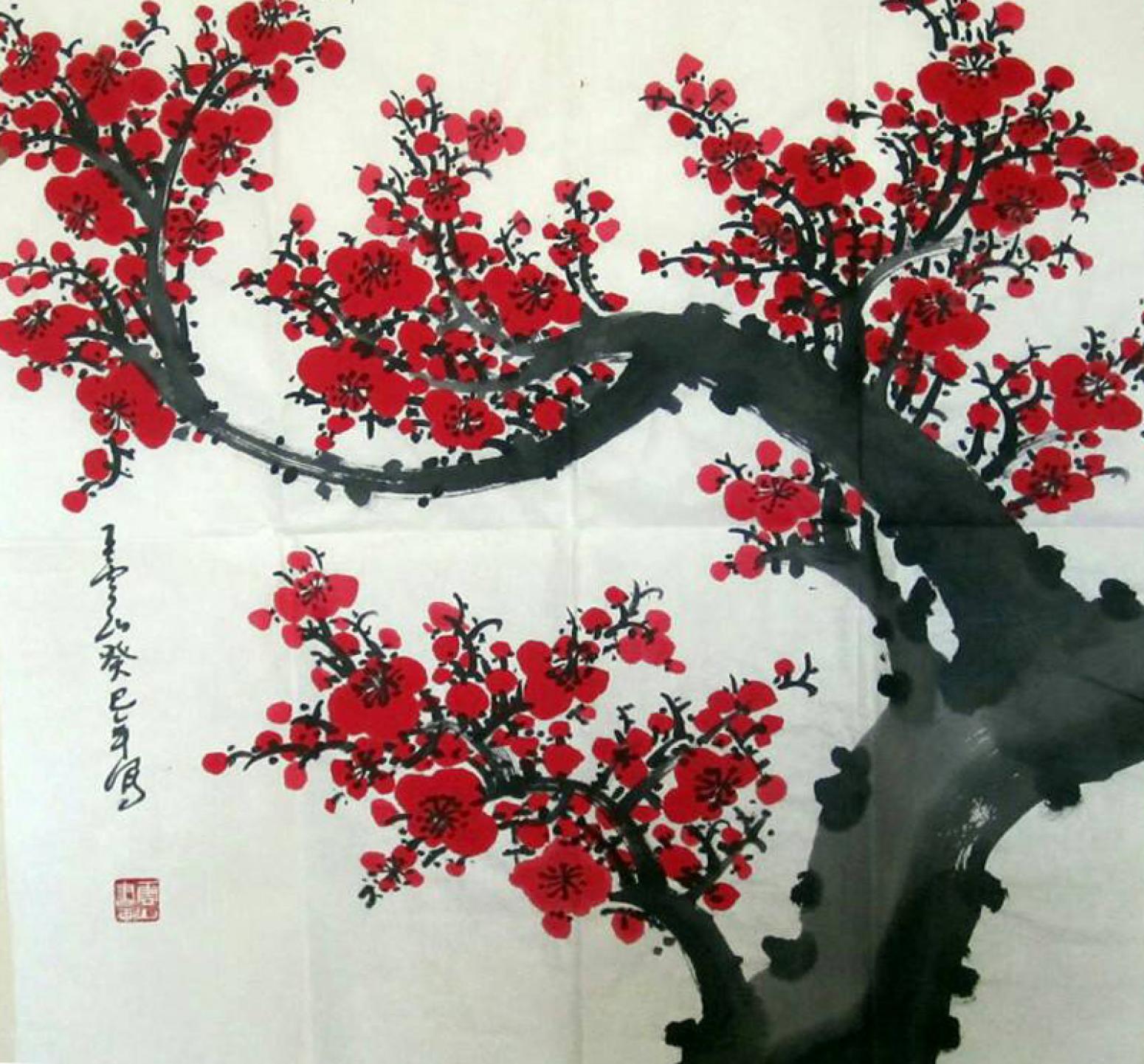 王云山国画作品《【梅花1】作者王云山》【图0】