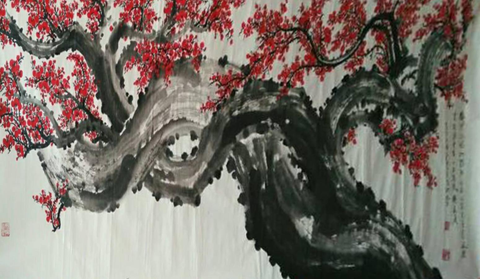 王云山国画作品《【梅花4】作者王云山》【图0】