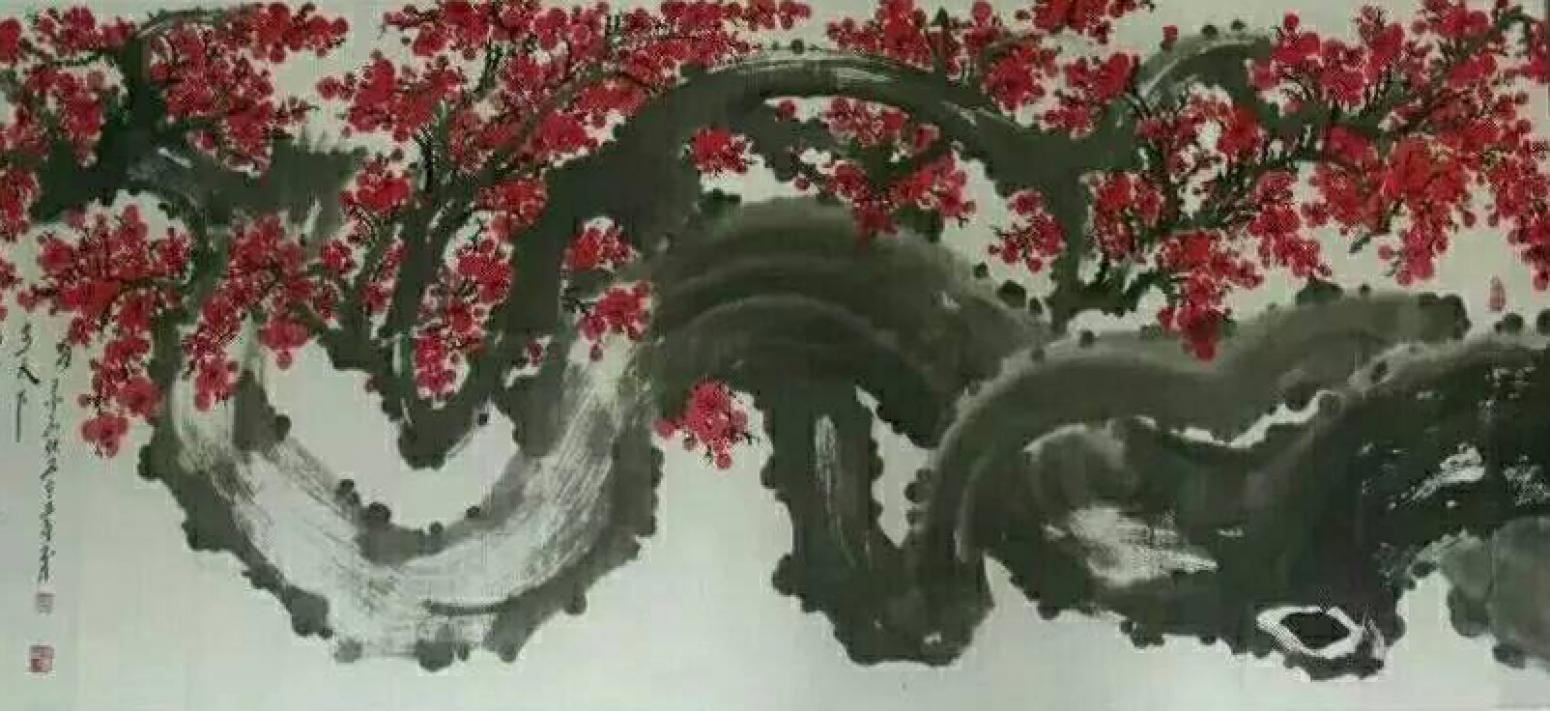 王云山国画作品《【梅花6】作者王云山》【图0】