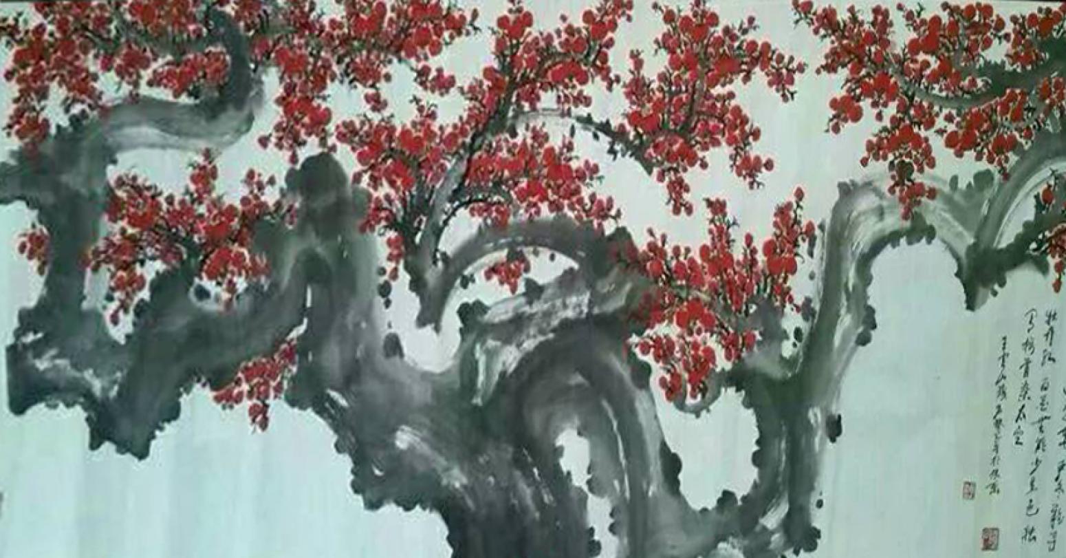 王云山国画作品《【梅花9】作者王云山》【图0】