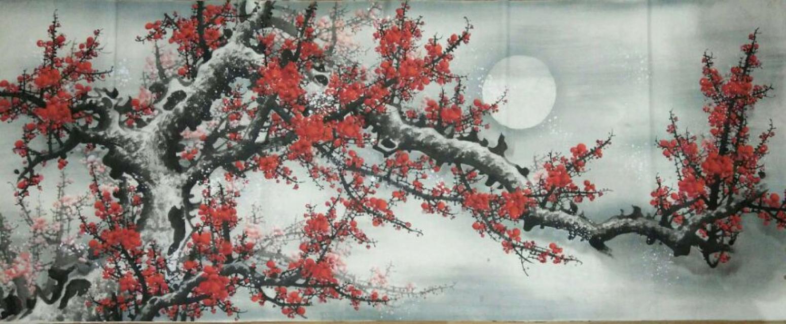 徐水英国画作品《【梅花1】作者徐水英》【图0】