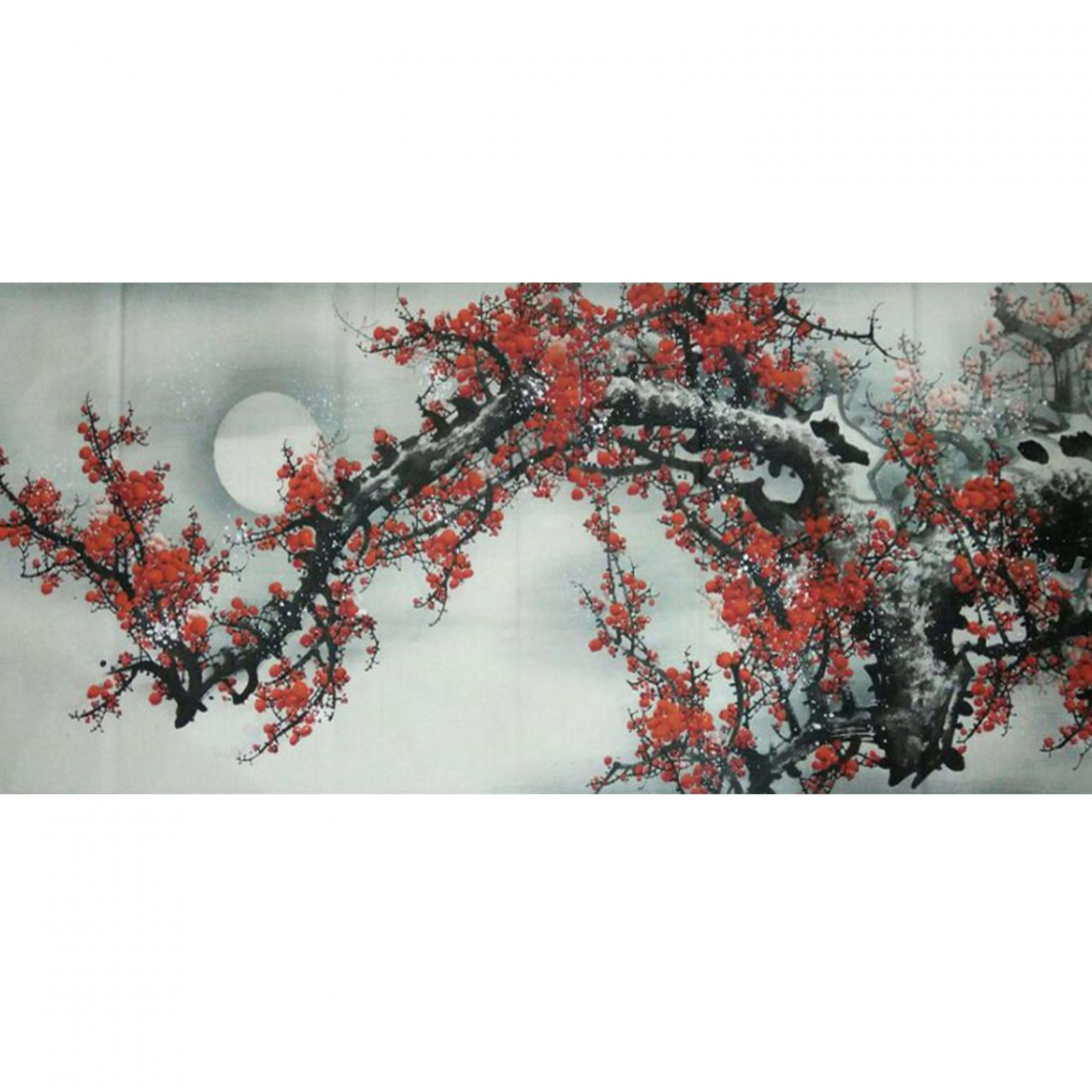 徐水英国画作品《【梅花4】作者徐水英》