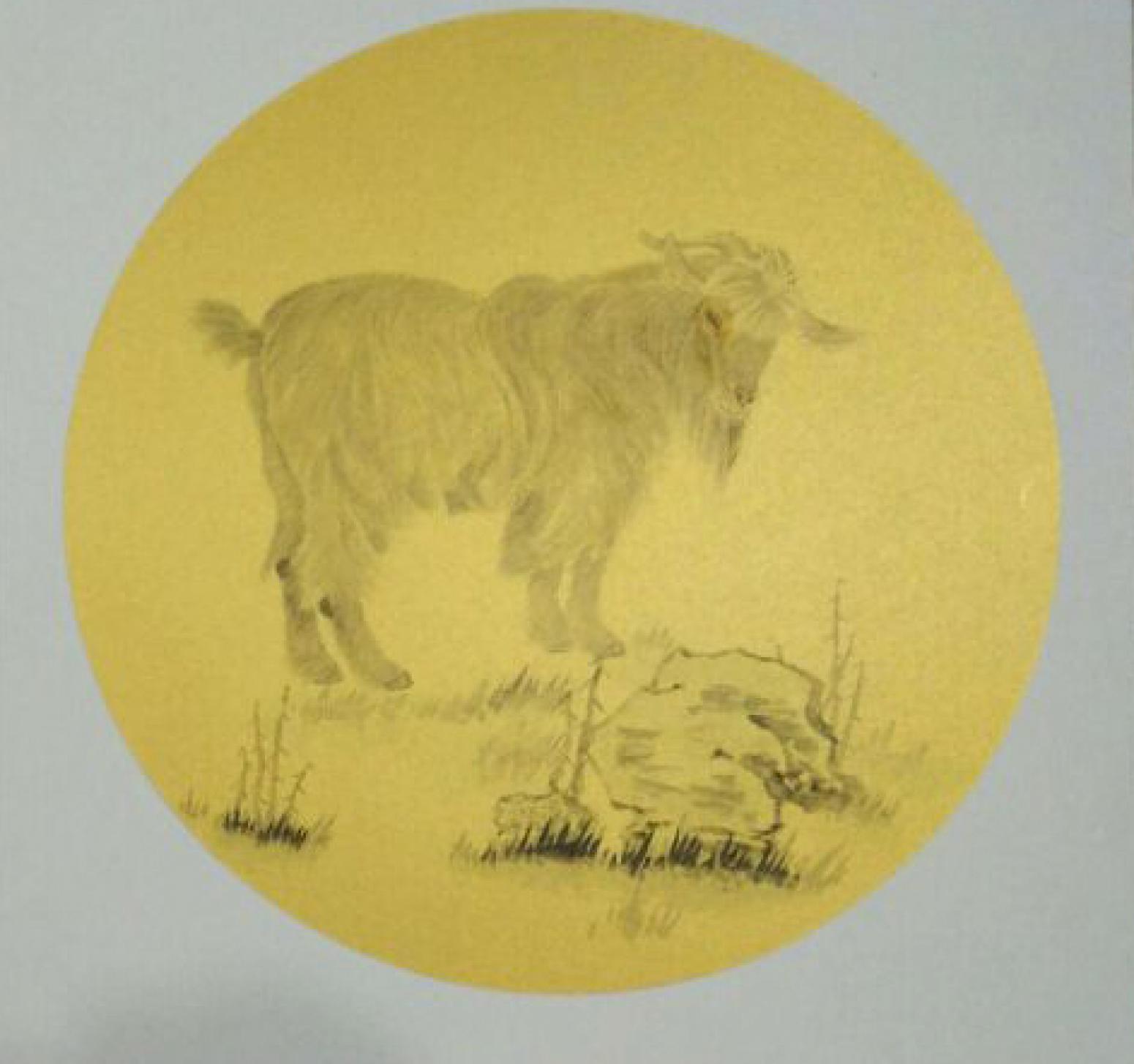 徐水英国画作品《【羊】作者徐水英》【图0】