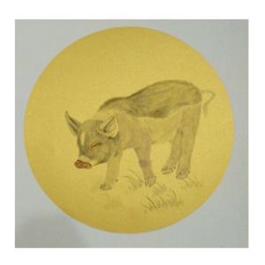 艺术品图片：艺术家徐水英国画作品名称《【猪】作者徐水英》价格3120.00 元