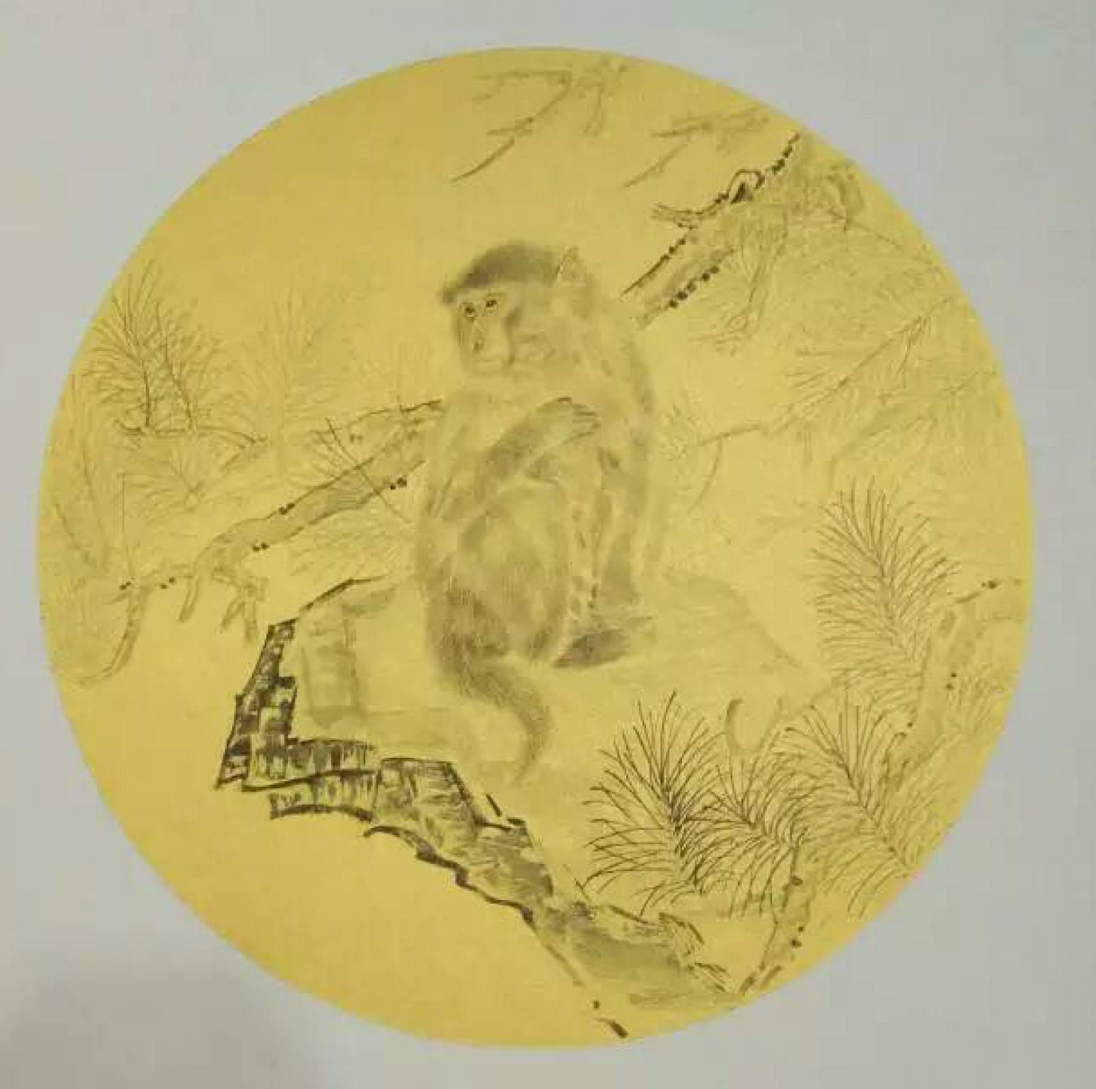 徐水英国画作品《【猴】作者徐水英》【图0】