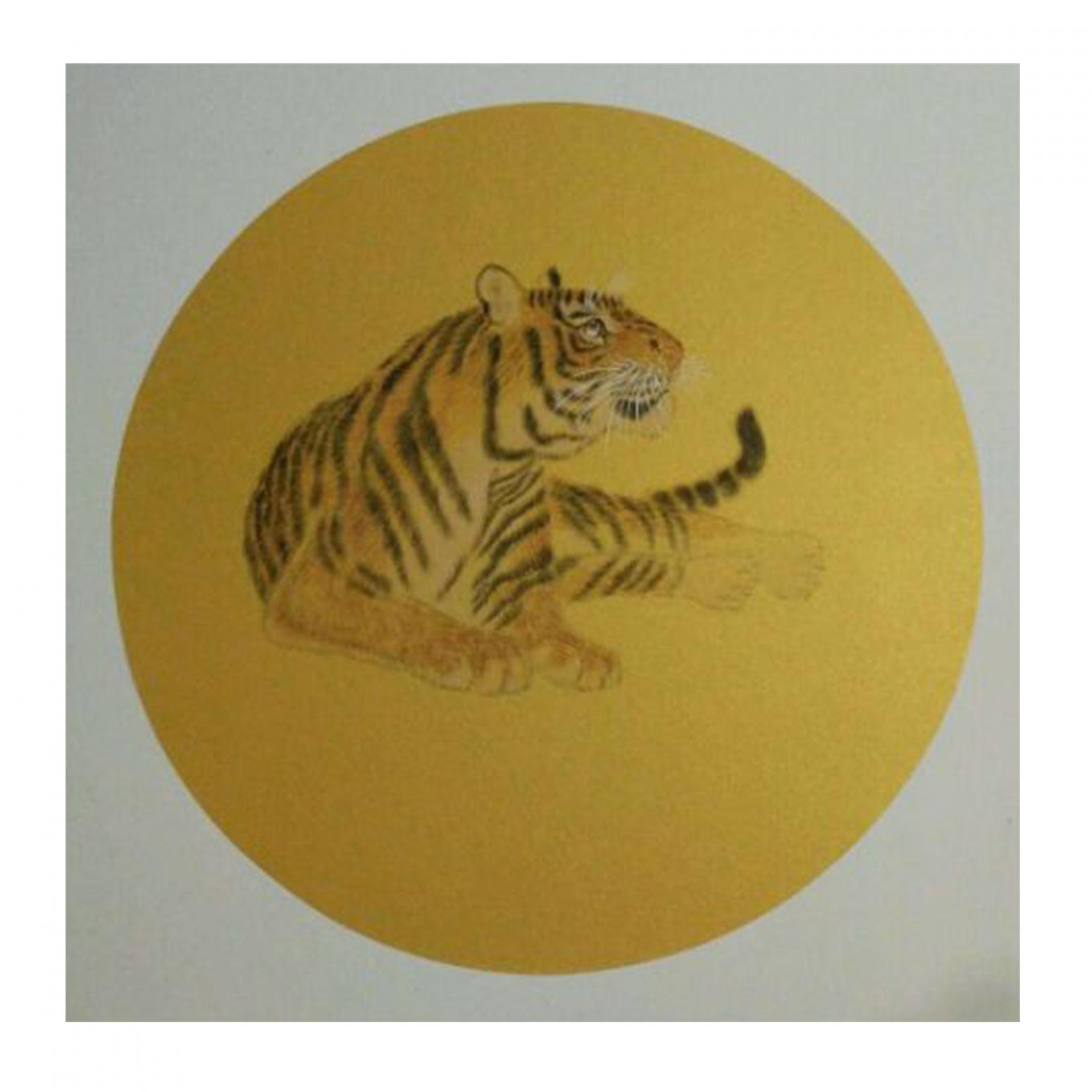 徐水英国画作品《【虎】作者徐水英》