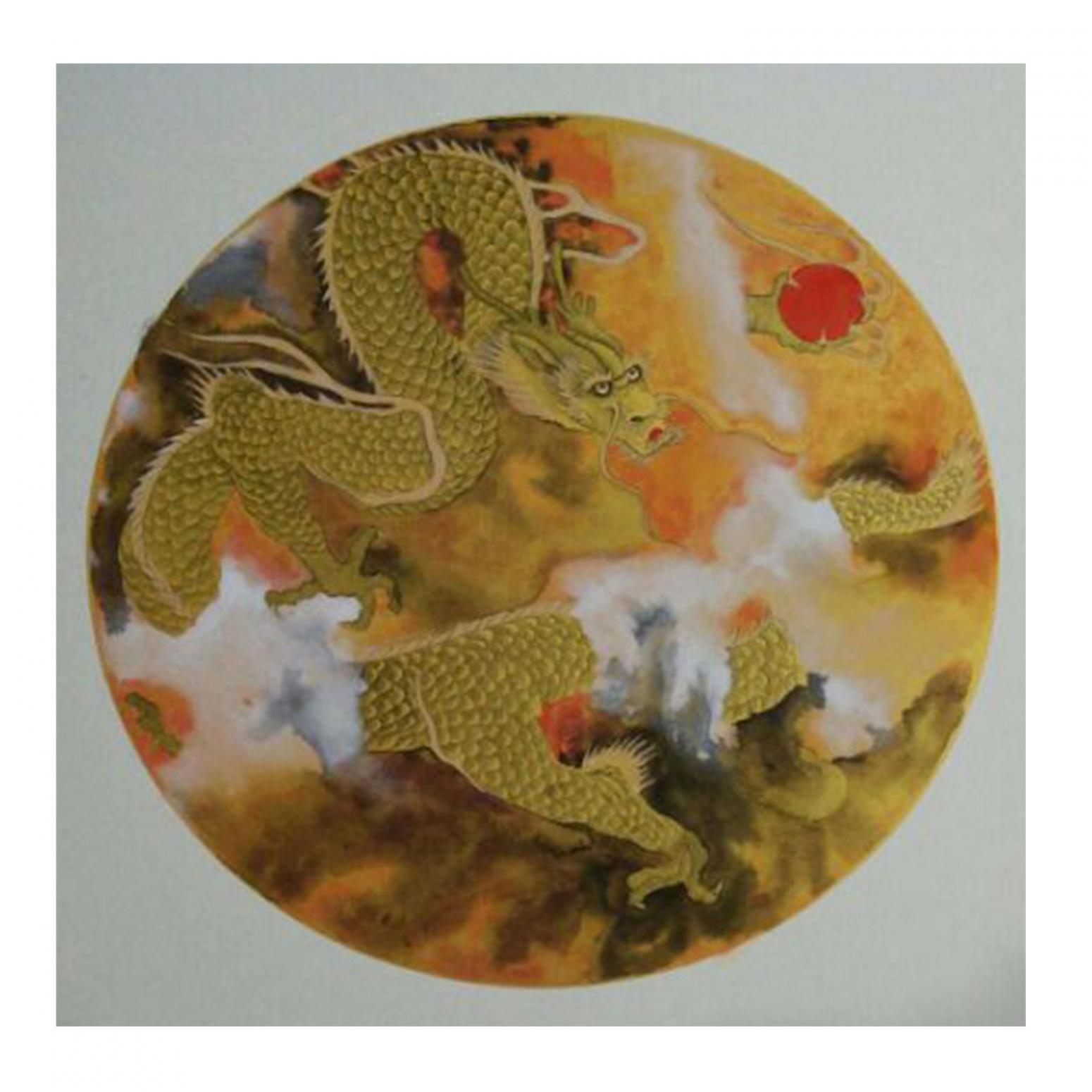 徐水英国画作品《【龙】作者徐水英》