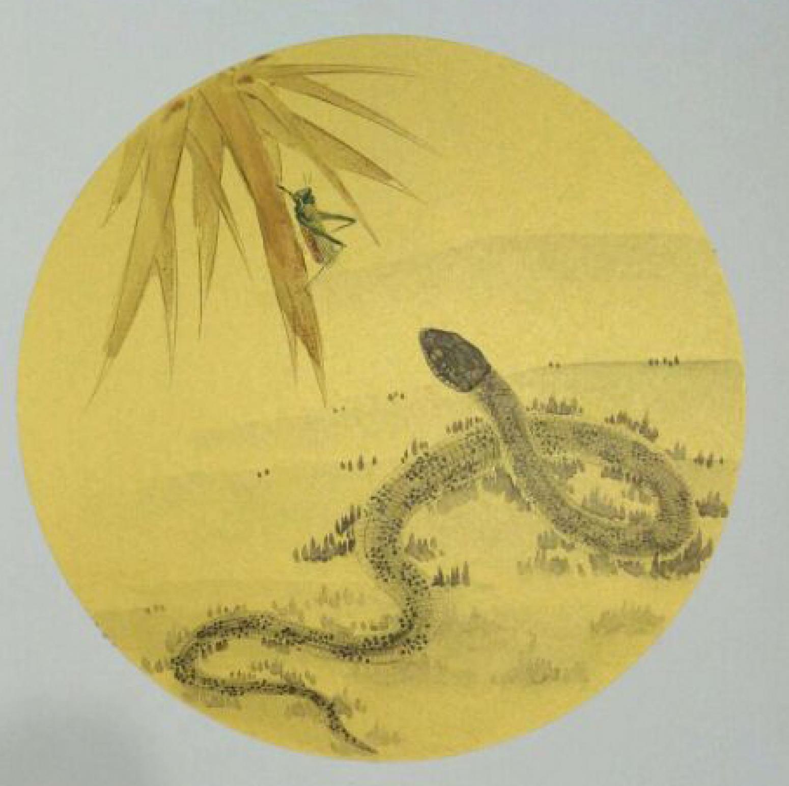 徐水英国画作品《【蛇】作者徐水英》【图0】