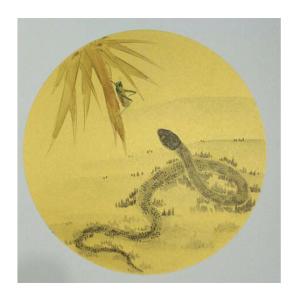 艺术品图片：艺术家徐水英国画作品名称《【蛇】作者徐水英》价格3120.00 元