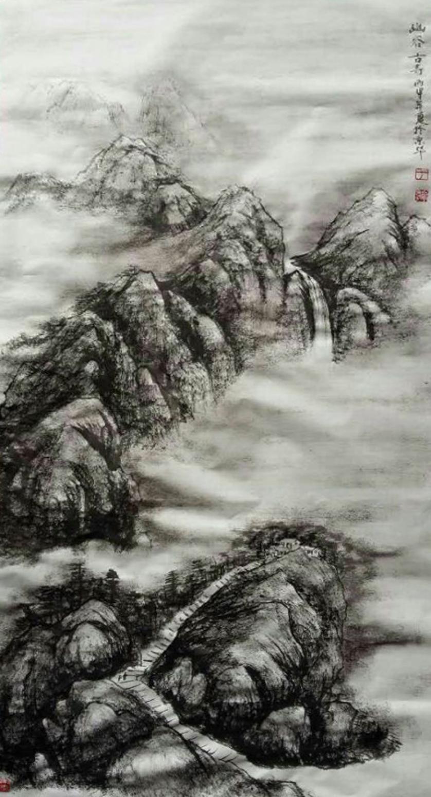 于宗孝国画作品《【山水1】作者于宗孝》【图0】