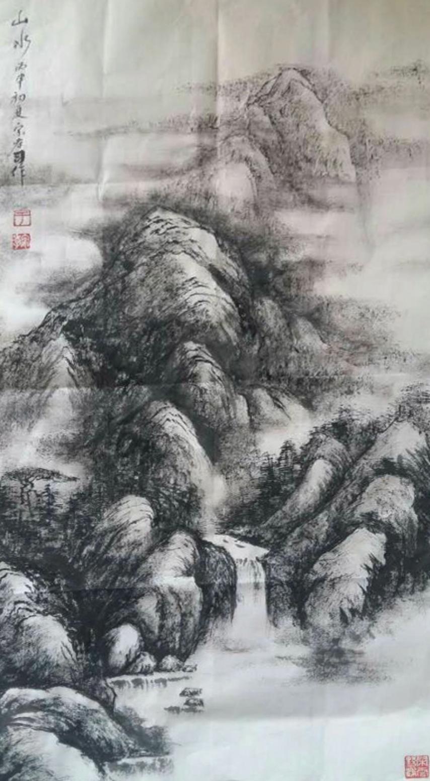 于宗孝国画作品《【山水2】作者于宗孝》【图0】