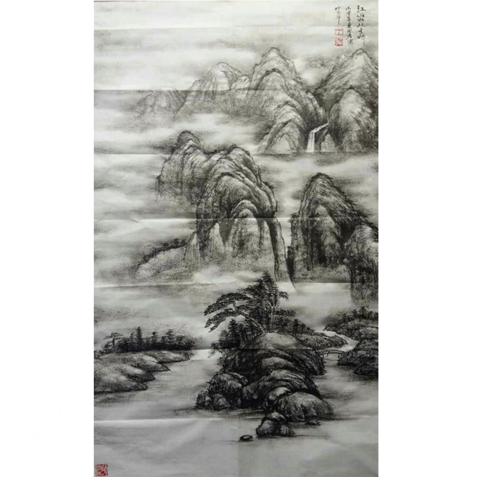 于宗孝国画作品《【山水5】作者于宗孝》