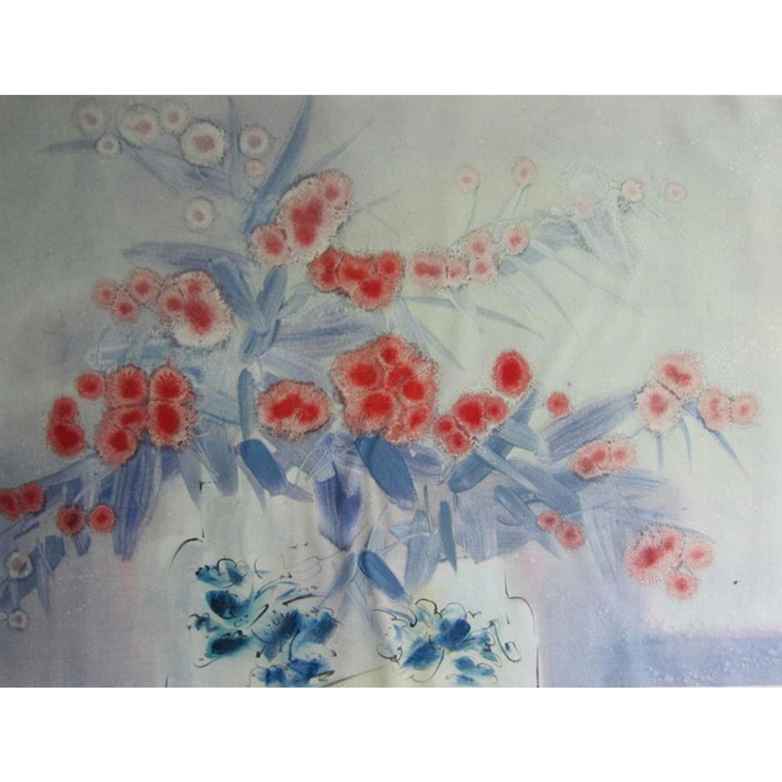 周俊峰国画作品《【瓶花1】作者周俊峰》