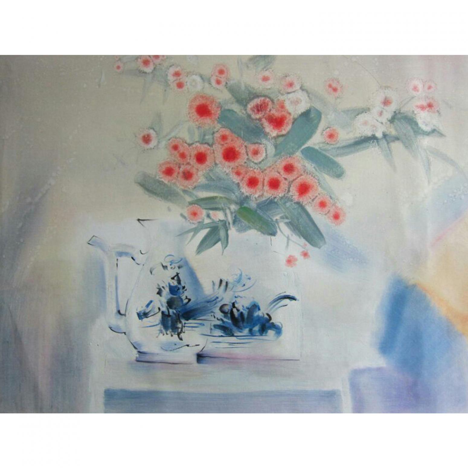 周俊峰国画作品《【瓶花2】作者周俊峰》