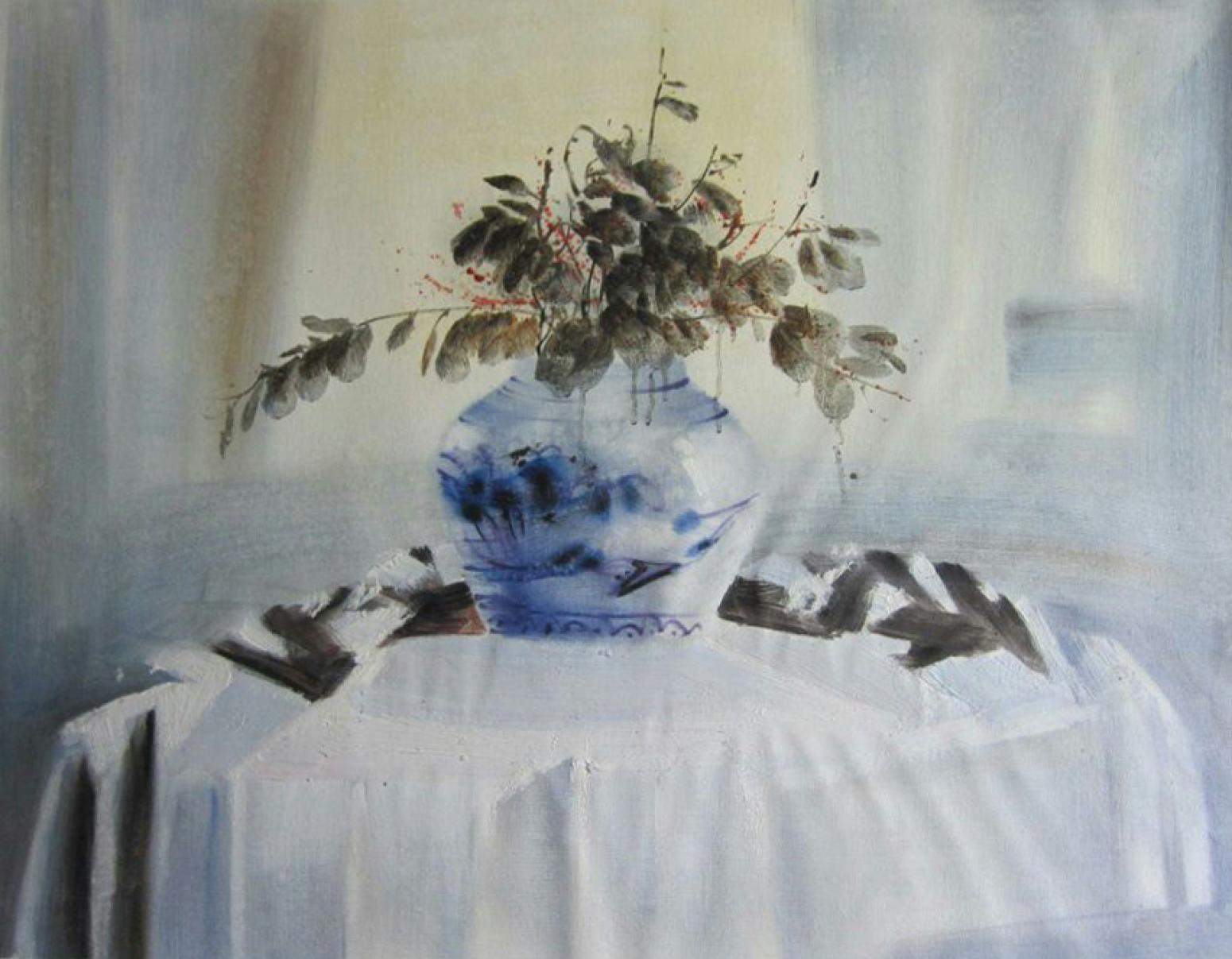 周俊峰国画作品《【瓶花6】作者周俊峰》【图0】