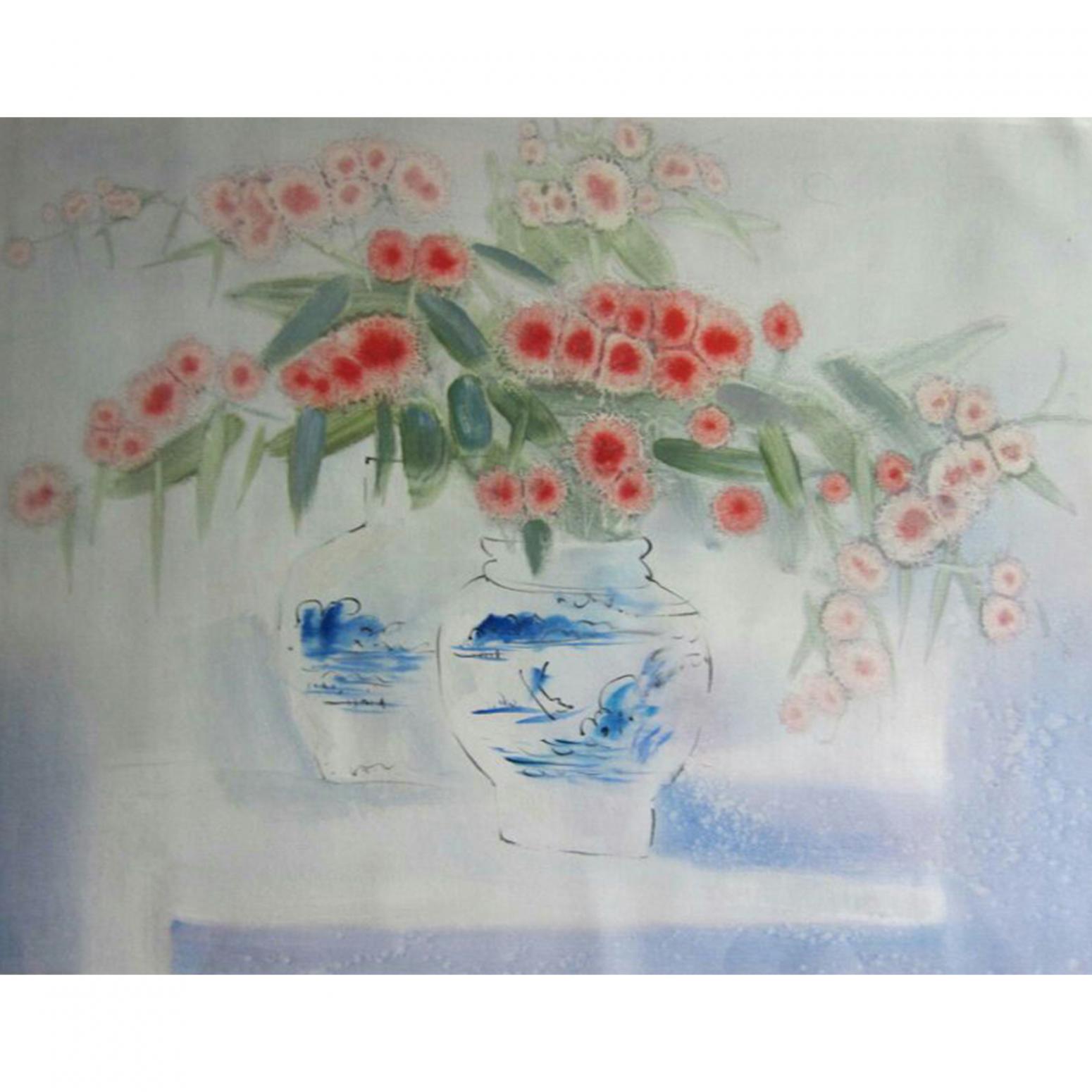 周俊峰国画作品《【瓶花7】作者周俊峰》