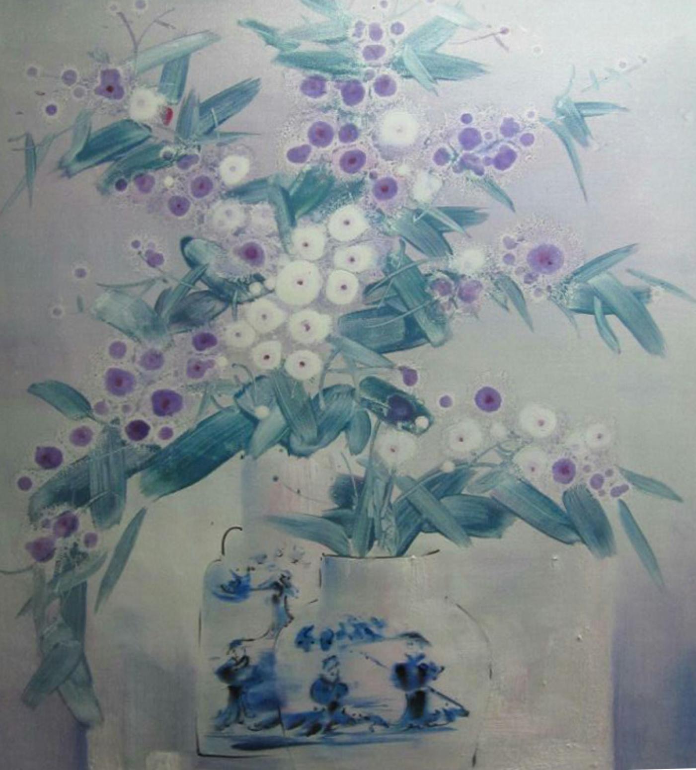 周俊峰国画作品《【瓶花8】作者周俊峰》【图0】