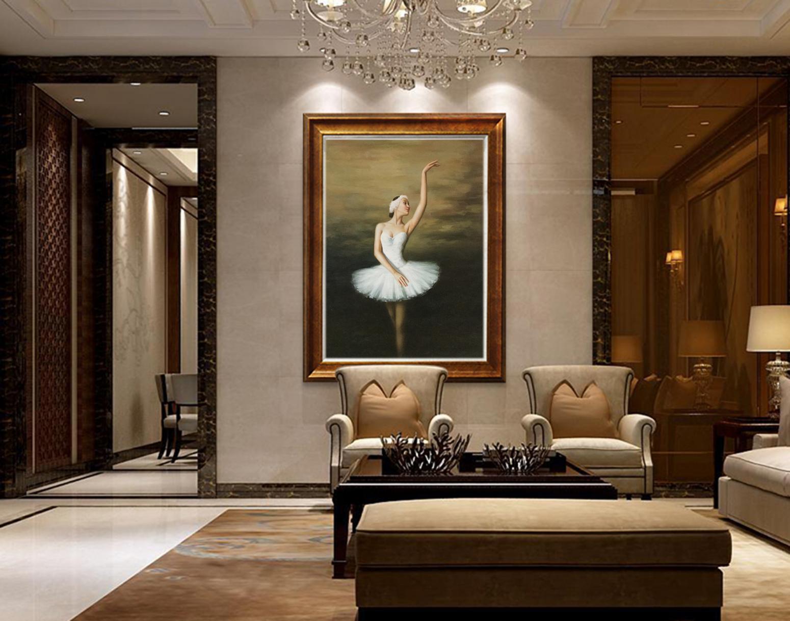 朱世想油画作品《【古典 天鹅舞】作者朱世想 临摹》【图2】