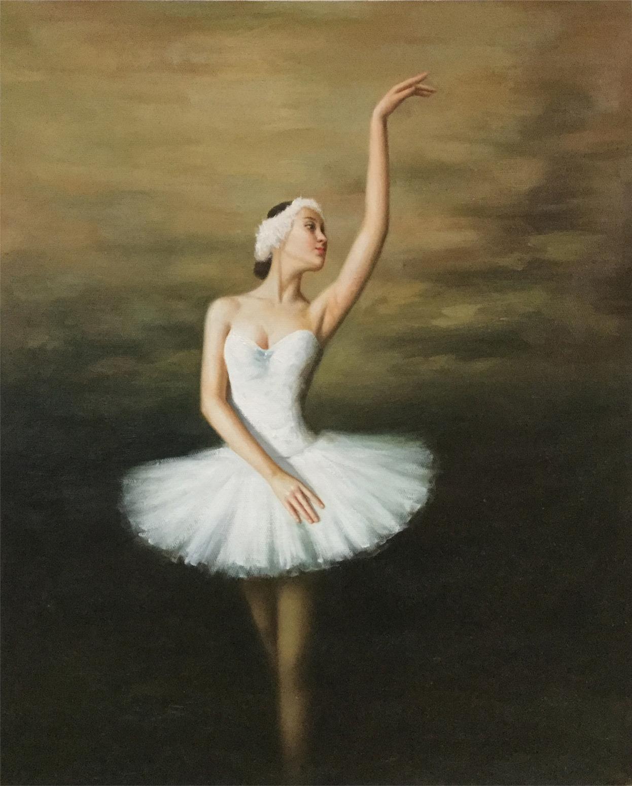 朱世想油画作品《【古典 天鹅舞】作者朱世想 临摹》【图1】