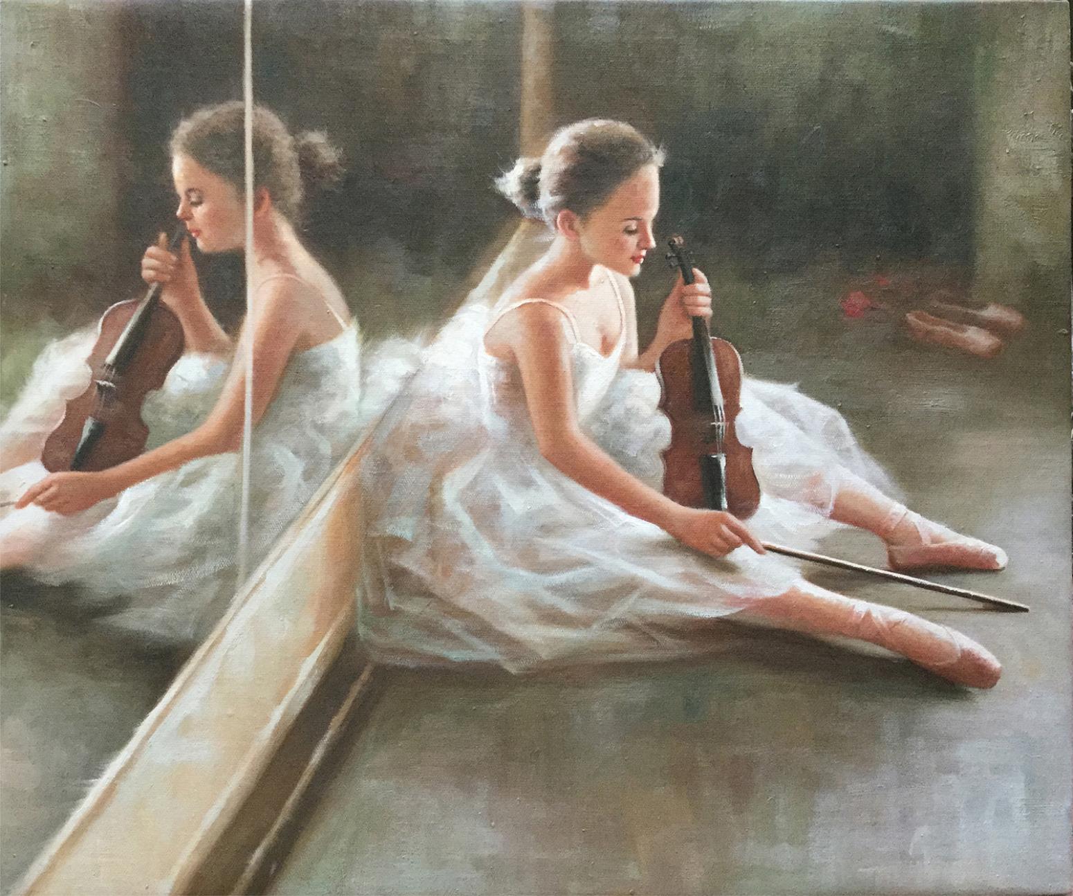 朱世想油画作品《【倒影】作者朱世想 临摹》【图0】