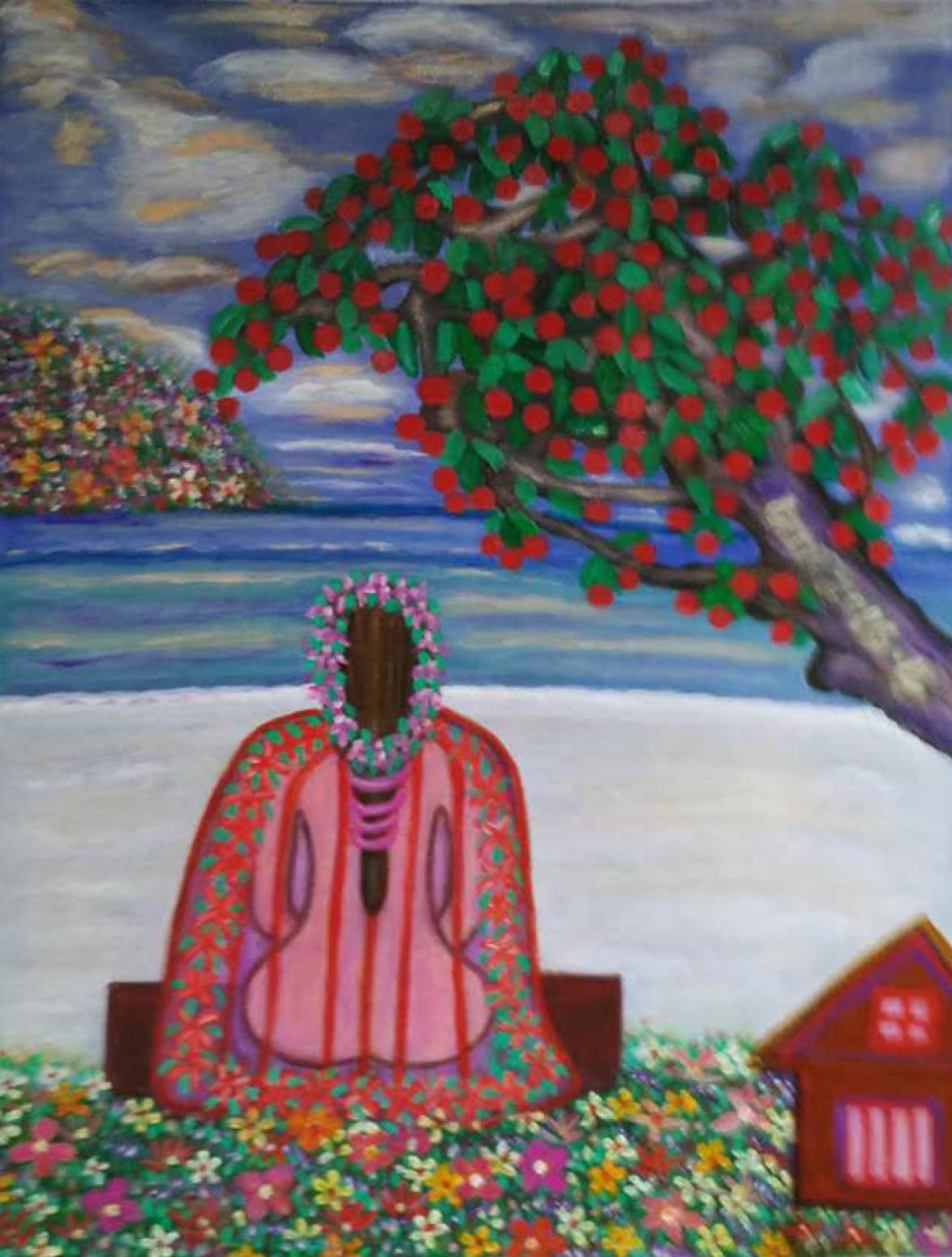 陈鸣婵油画作品《【想念远方的你】作者陈鸣婵》【图0】