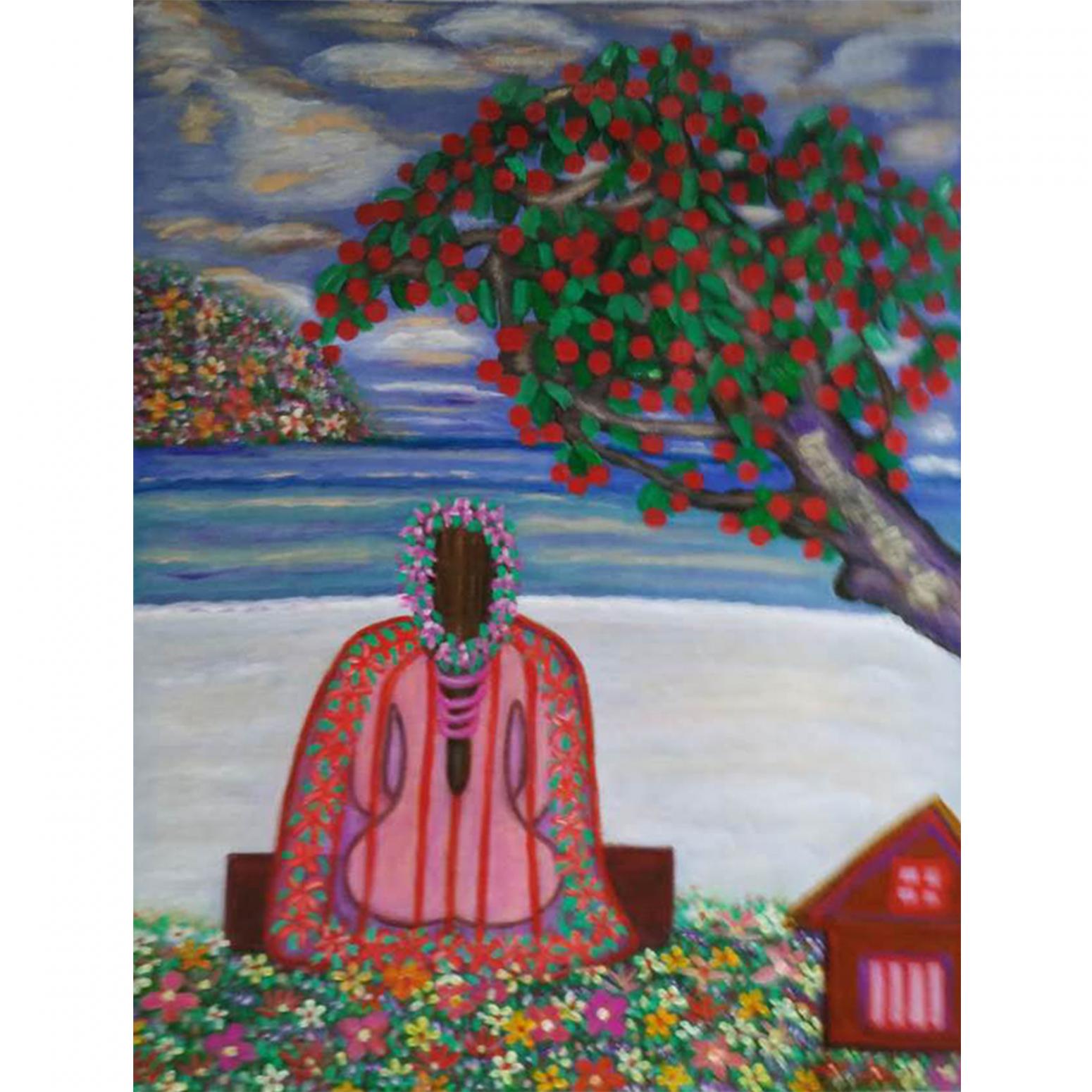 陈鸣婵油画作品《【想念远方的你】作者陈鸣婵》