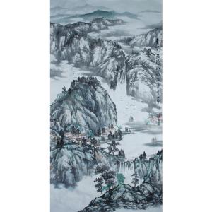 艺术品图片：艺术家马海伟国画作品名称《【青山不老绿色流】作者马海伟》价格14400.00 元