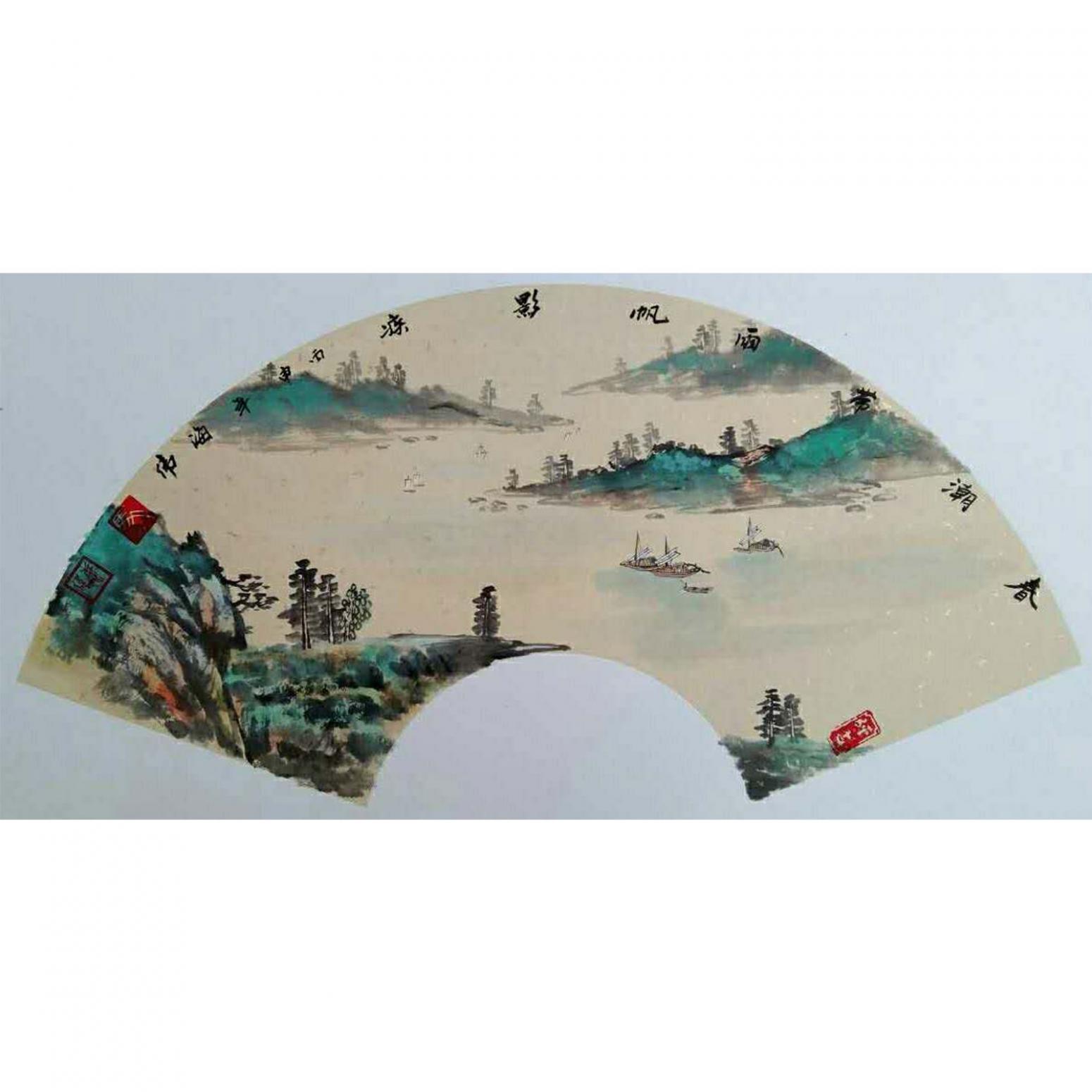 马海伟国画作品《【春潮带雨】作者马海伟》