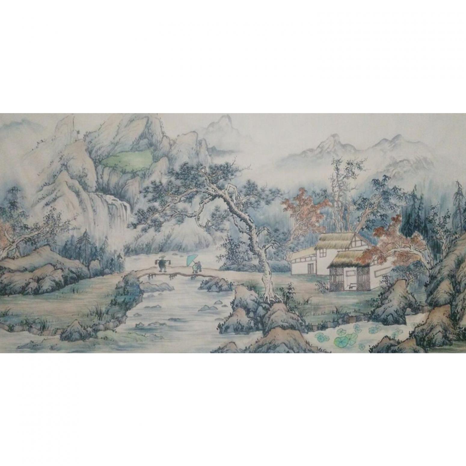 李其林国画作品《【山水6】作者李其林》