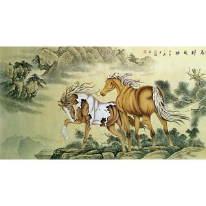 艺术品图片：艺术家胡记领国画作品名称《【马到成功】作者胡记领》价格2040.00 元