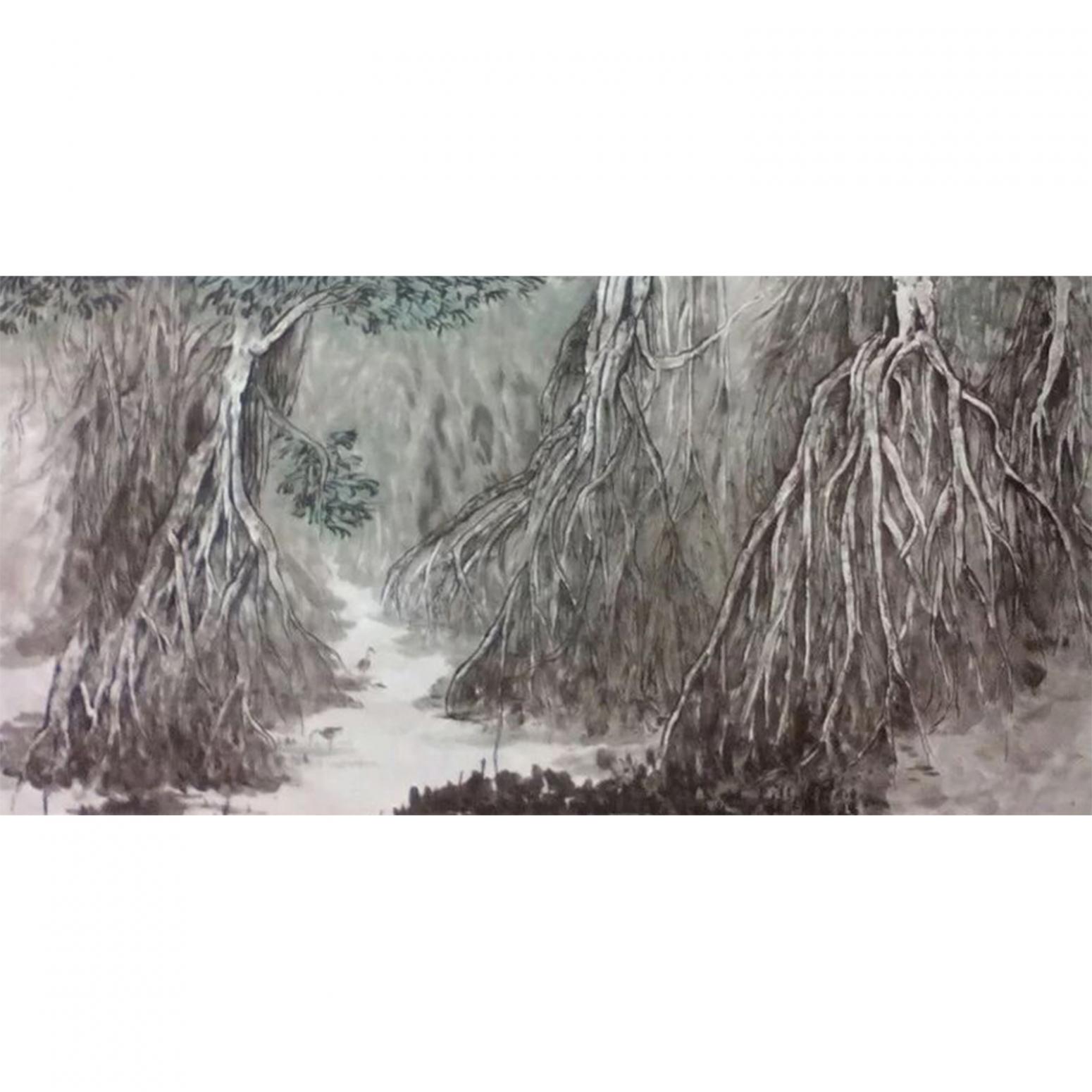 付师平国画作品《【根】作者付师平》