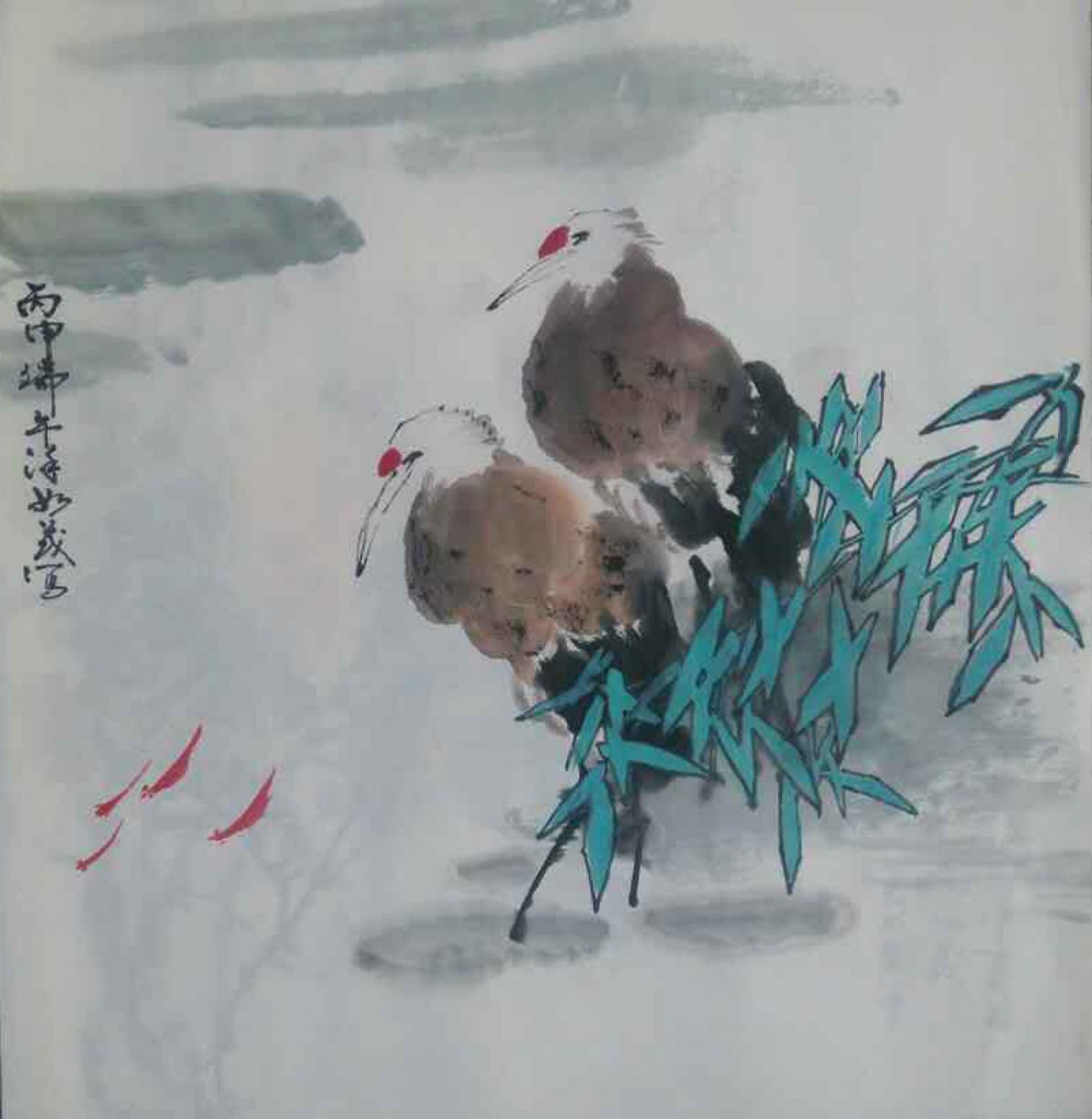 徐如茂国画作品《【游虾】作者徐如茂》【图0】