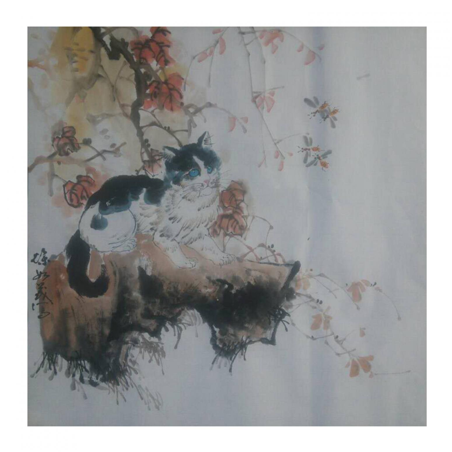 徐如茂国画作品《【望秋石】作者徐如茂》