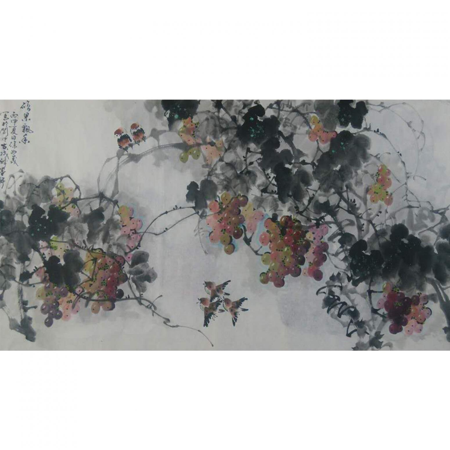 徐如茂国画作品《【硕果飘香】作者徐如茂》