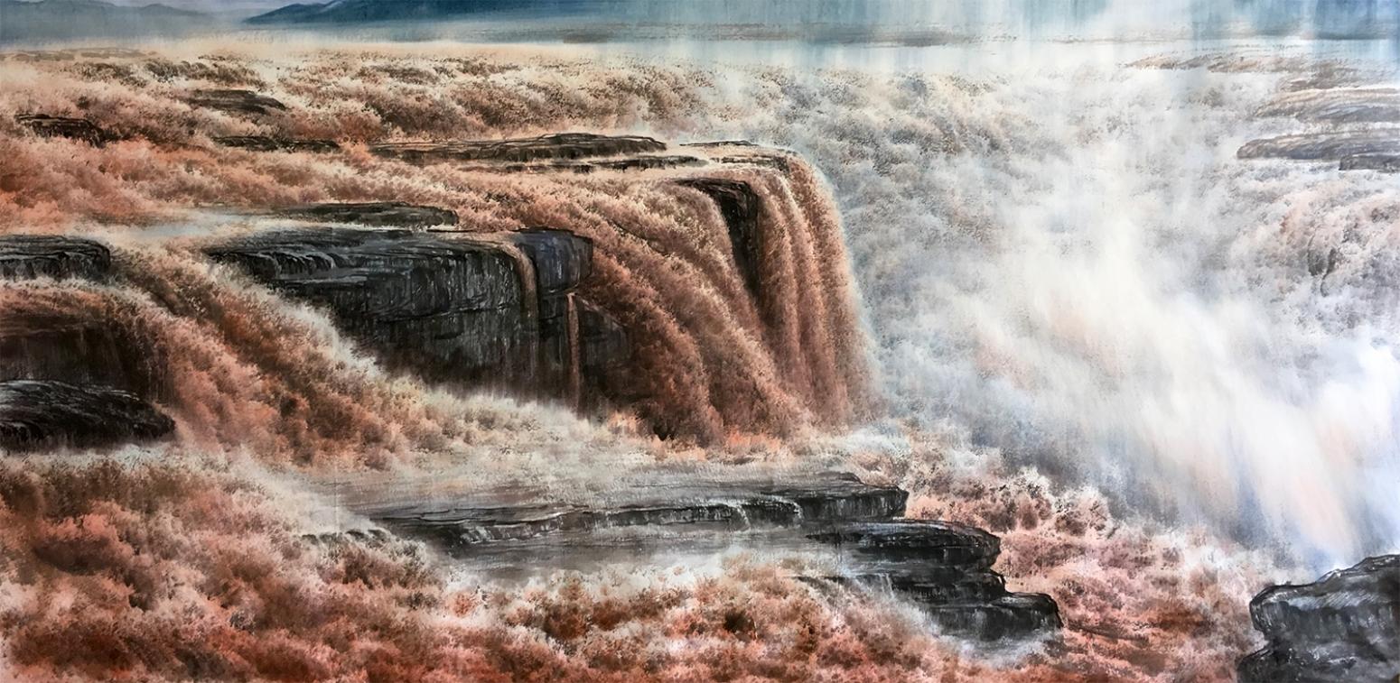袁峰国画作品《【黄河】作者袁峰》【图0】