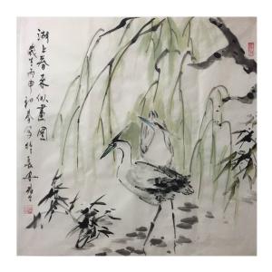 艺术品图片：艺术家田君才国画作品名称《【湖上春来似画图】作者田君才》价格4800.00 元