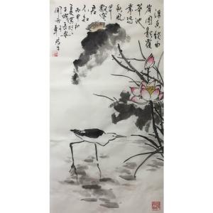 艺术品图片：艺术家田君才国画作品名称《【荷塘春色】作者田君才》价格4800.00 元