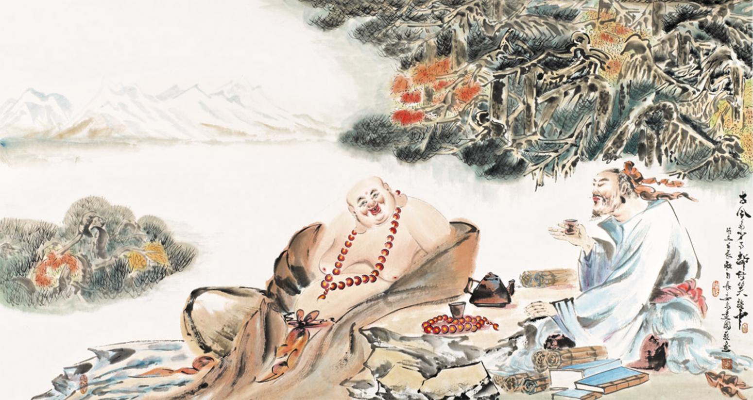 尚建国国画作品《【大自在弥勒佛66】作者尚建国》【图0】