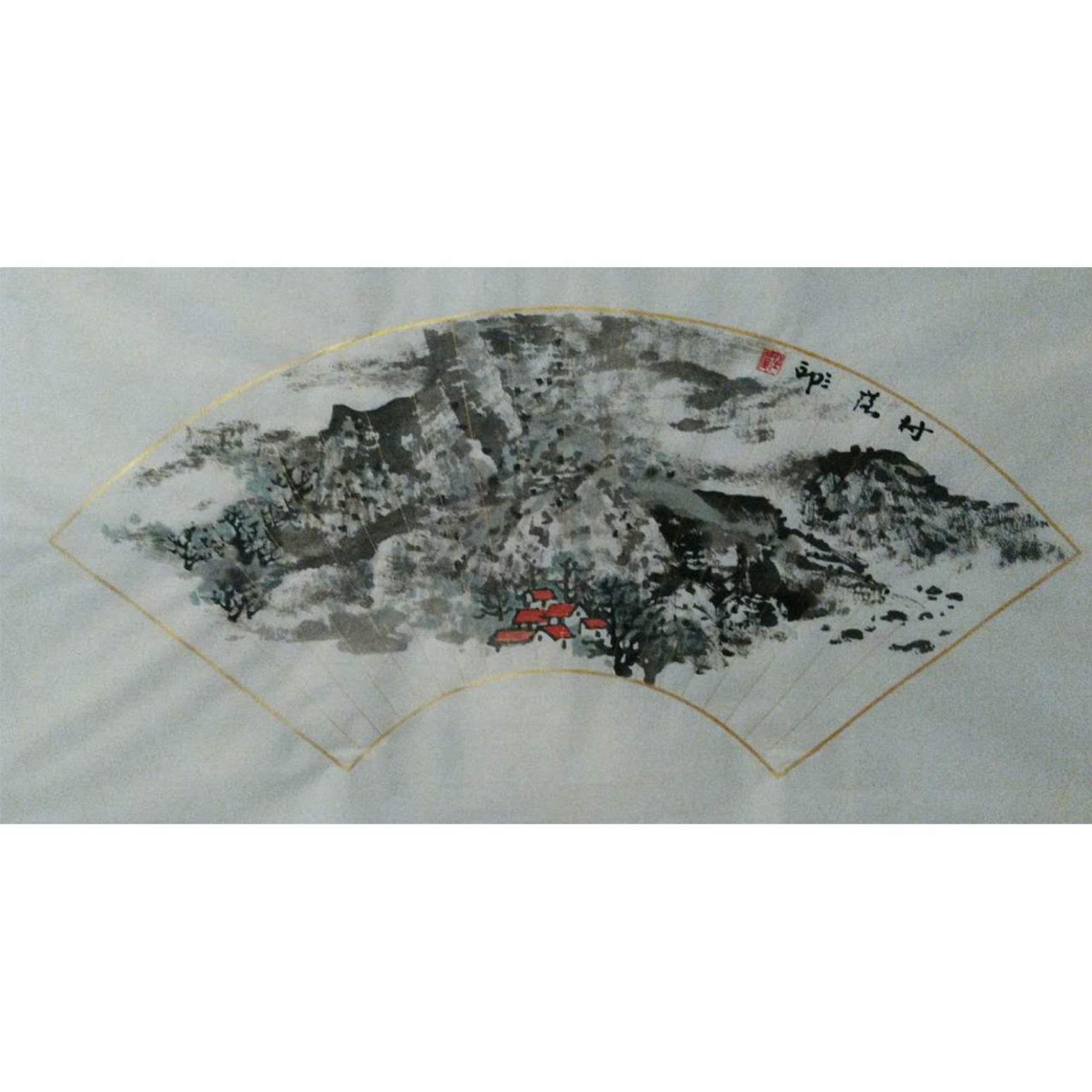 曾庆杰国画作品《【扇面02】作者曾庆杰》