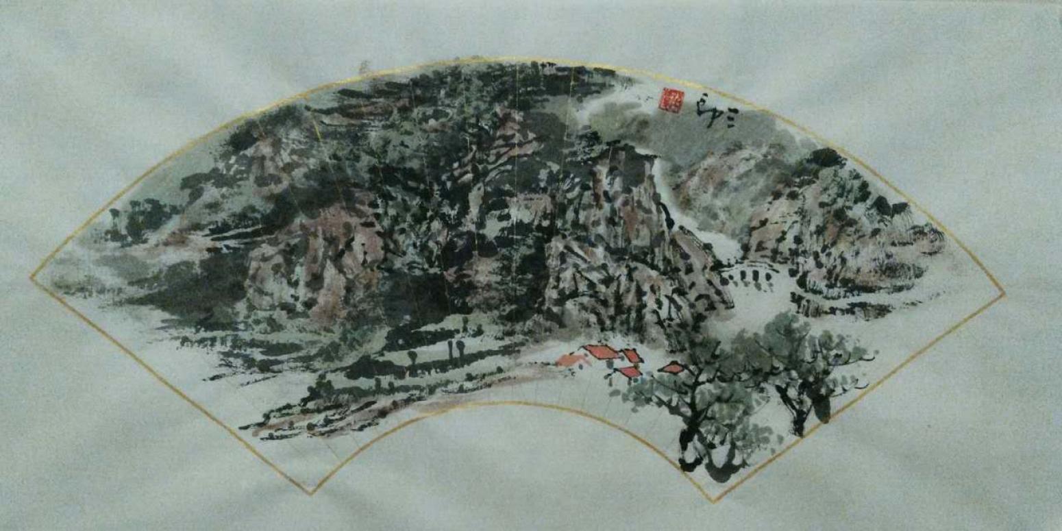 曾庆杰国画作品《【扇面04】作者曾庆杰》【图0】