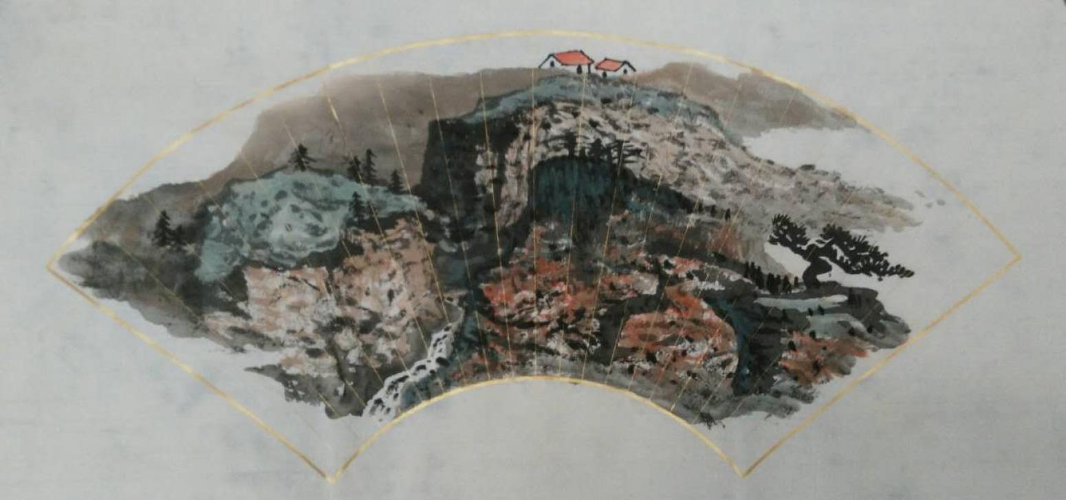 曾庆杰国画作品《【扇面05】作者曾庆杰》【图0】