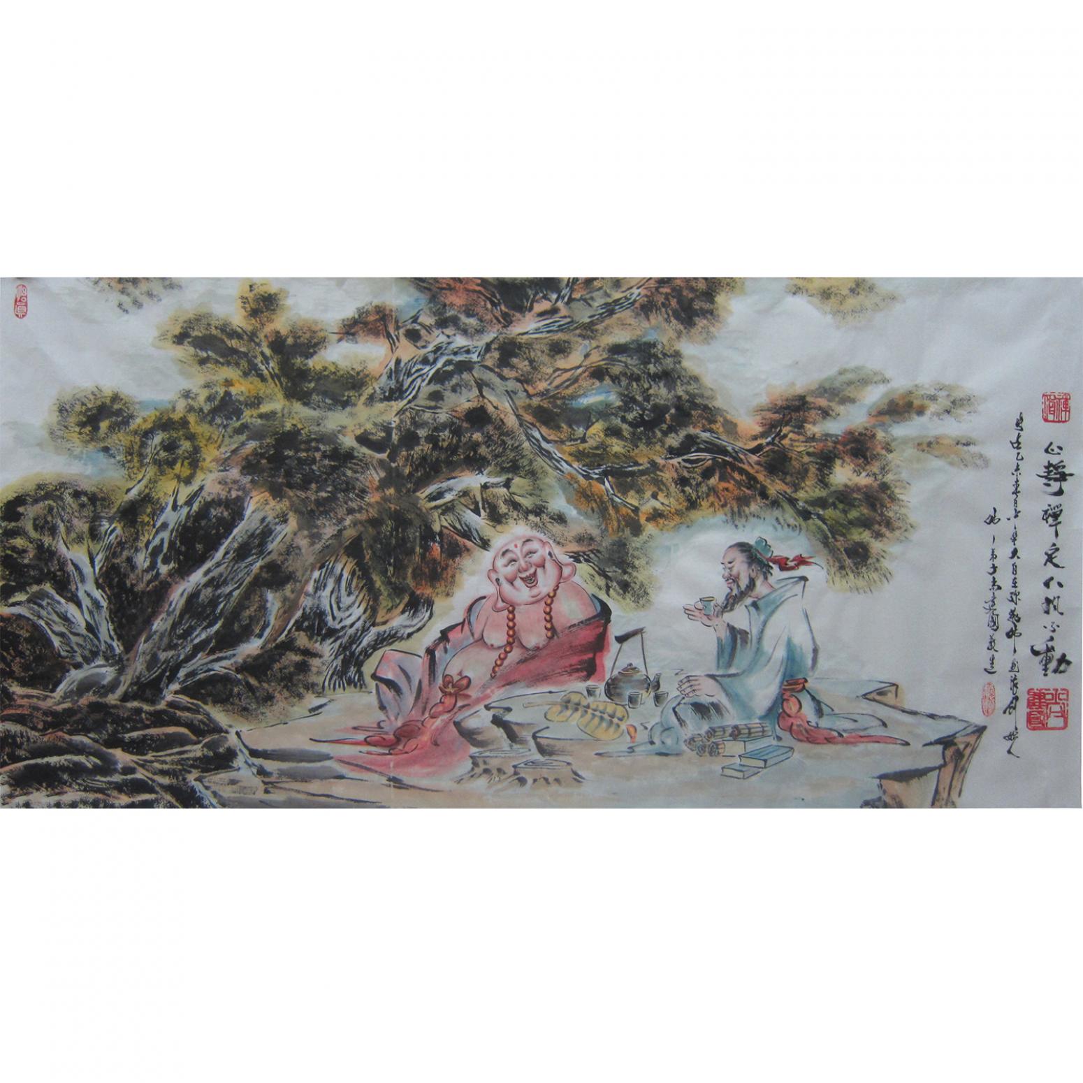 尚建国国画作品《【大自在弥勒佛116】作者尚建国》