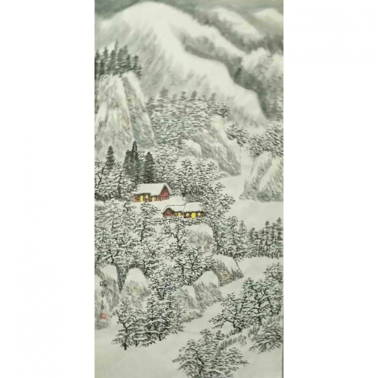 臧茂春国画作品《【瑞雪】作者臧茂春》