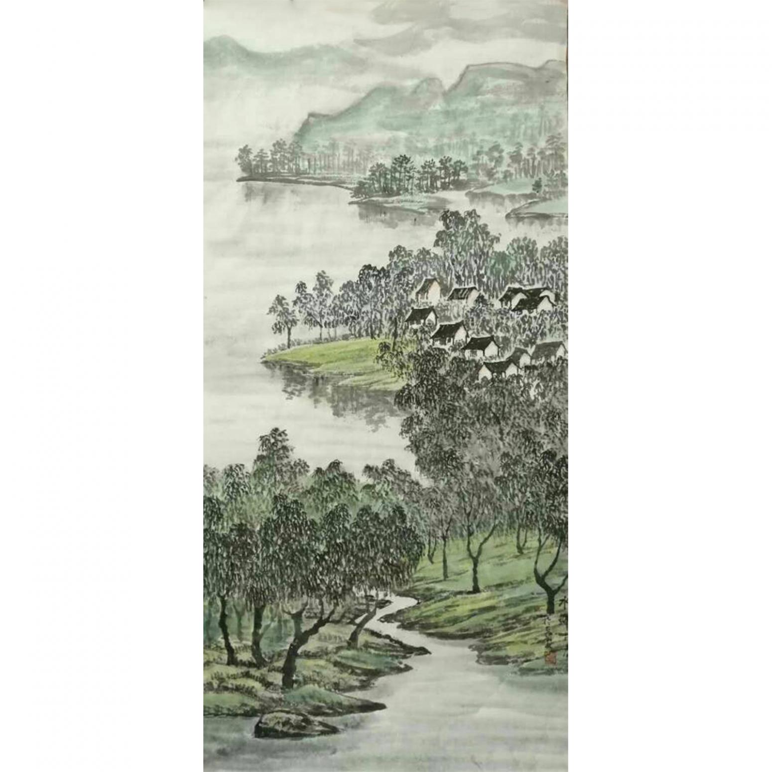 臧茂春国画作品《【水乡】作者臧茂春》