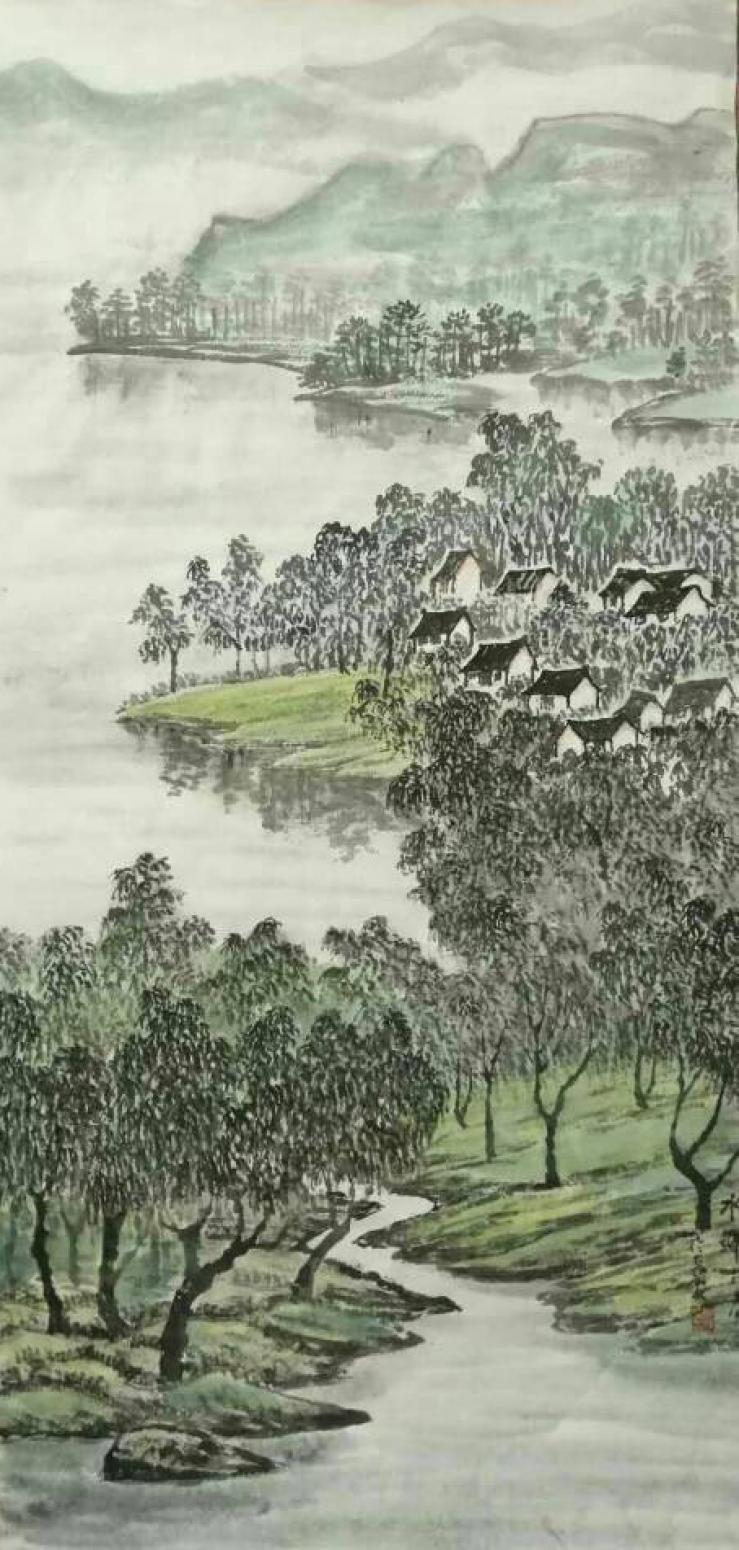 臧茂春国画作品《【水乡】作者臧茂春》【图0】