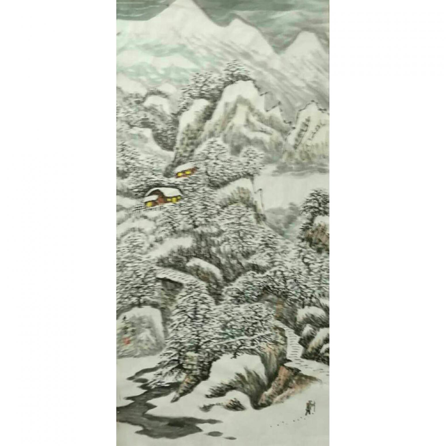 臧茂春国画作品《【大雪】作者臧茂春》
