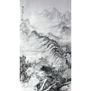 艺术品图片：艺术家张跃川国画作品名称《【万山深处】作者张跃川》价格1152.00 元