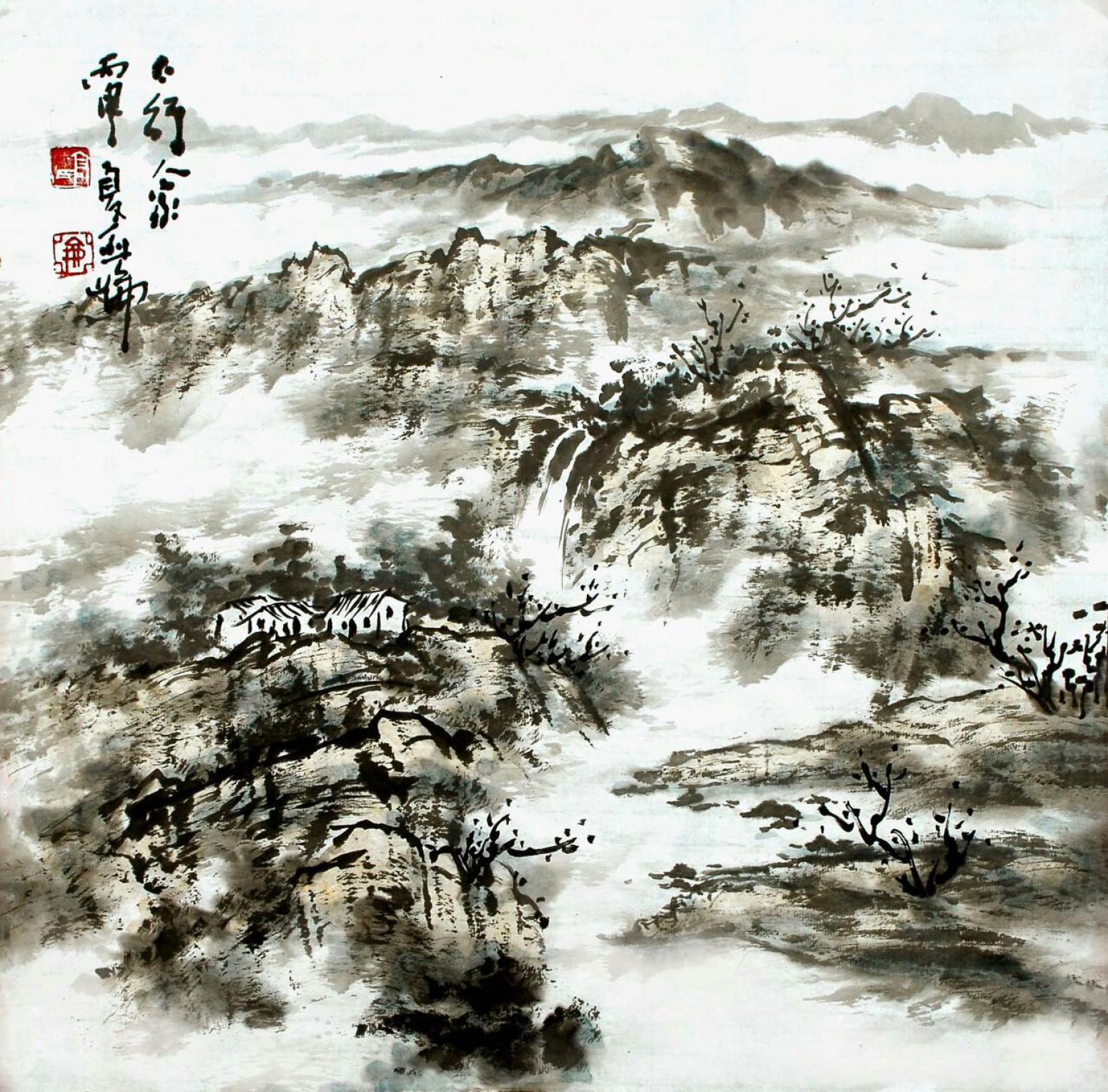 高亚仑国画作品《【山水4】作者高亚仑》【图0】