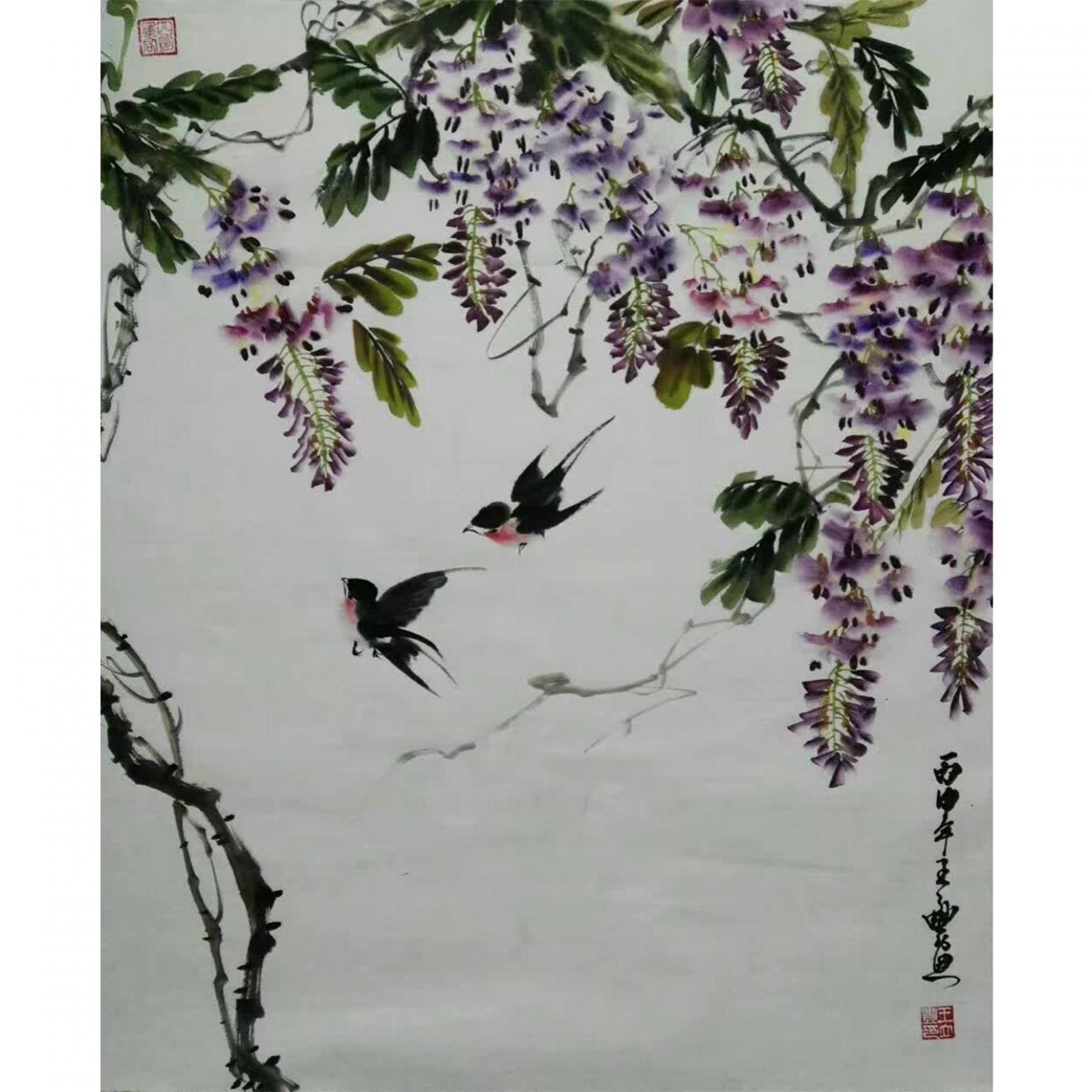 王立丰国画作品《【燕归】作者王立丰》