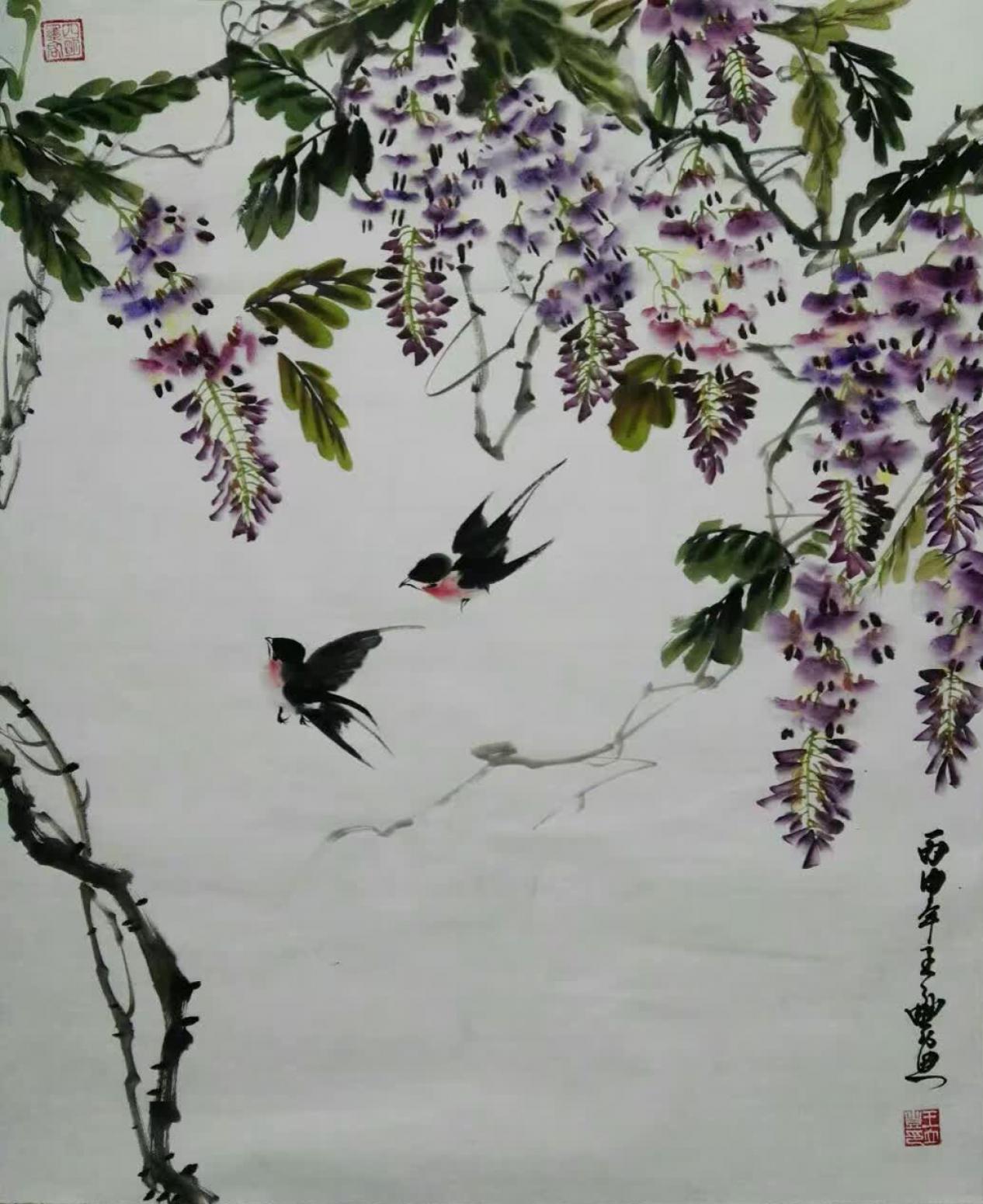 王立丰国画作品《【燕归】作者王立丰》【图0】